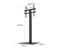 Hama Stojak do TV 65" MAX 35 KG obrotowy regulowana wysokość - 1516982 - zdjęcie 4